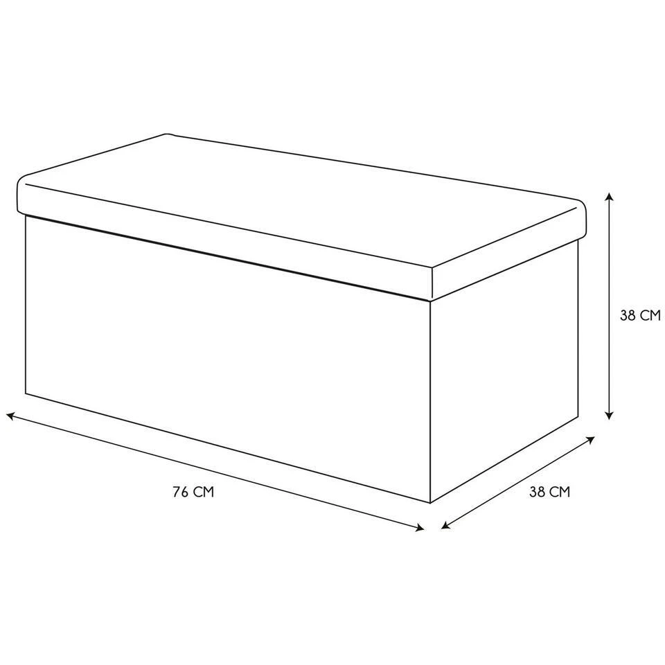 Home Deco Factory Hocker/poef Essestiel - Opvouwbaar - 76 X 37 Cm 5 Home Deco Factory Hocker/poef Essestiel - Opvouwbaar - 76 X 37 Cm - Afbeelding 3