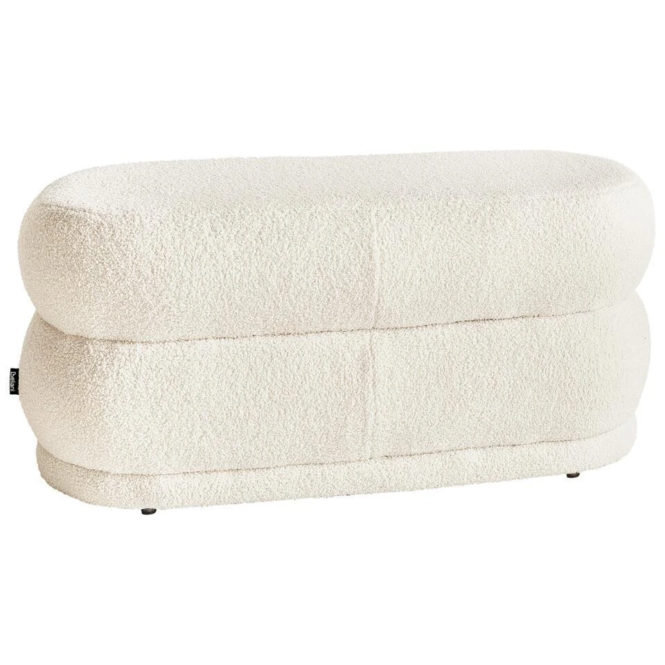 ELLENDALE - Voetenbank - Gebroken Wit - Bouclé 7 ELLENDALE - Voetenbank - Gebroken Wit - Bouclé - Afbeelding 5