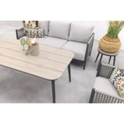 GI Diamo Stoel/bank Lounge-diningset (4-delig) - Carbon Black/Zand -Meubelpromotie 34f01d997fff4b71b5ba98539ee10e96