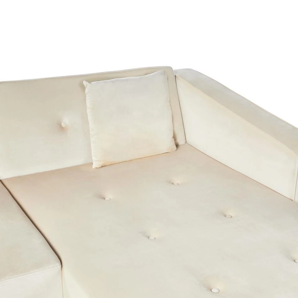 VADSO - Hoekslaapbank - Lichtbeige - Linkszijdig - Fluweel 12 VADSO - Hoekslaapbank - Lichtbeige - Linkszijdig - Fluweel - Afbeelding 10