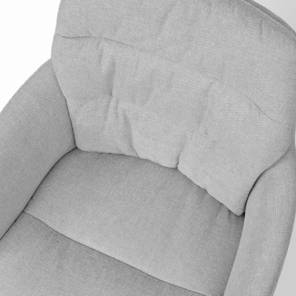 Nolon Nena-Mia Eetkamerstoel Grijs - Armleuning - Zwarte Houten Poten 11 Nolon Nena-Mia Eetkamerstoel Grijs - Armleuning - Zwarte Houten Poten - Afbeelding 9