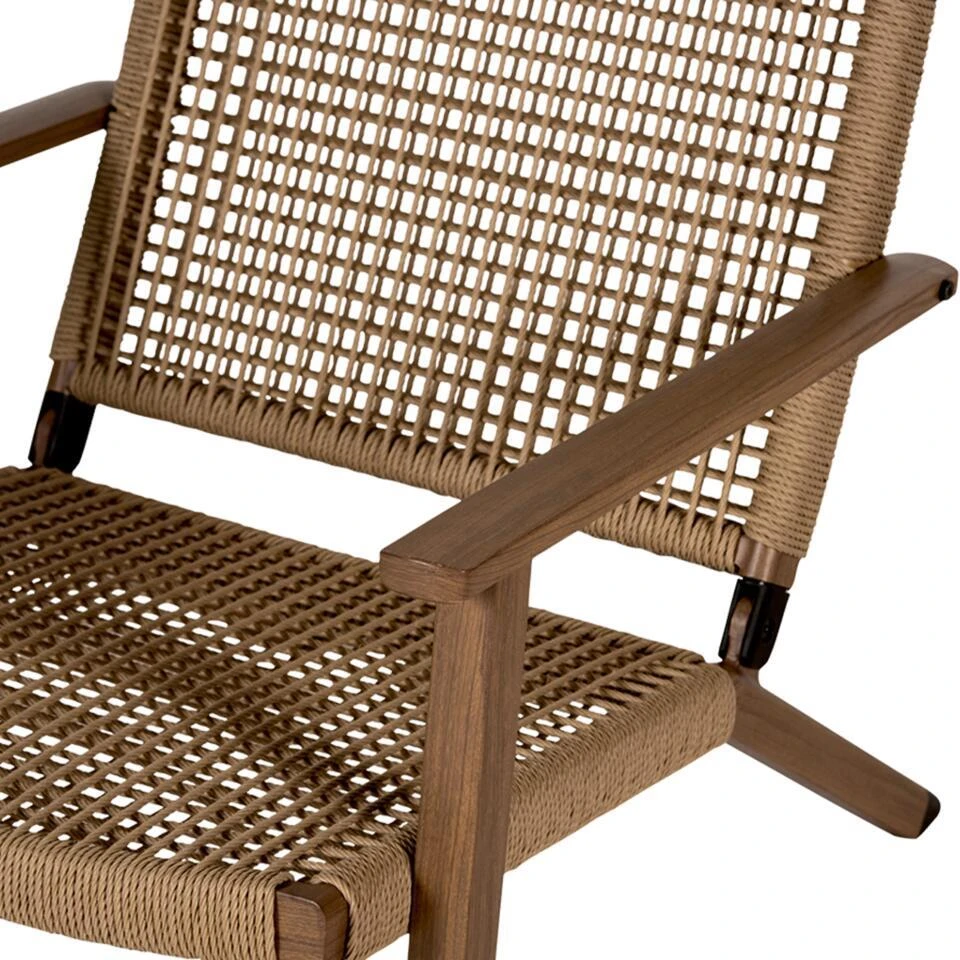 Lisomme Dion Rotan Tuinstoel Met Armleuningen - Bruin 4 Lisomme Dion Rotan Tuinstoel Met Armleuningen - Bruin - Afbeelding 2