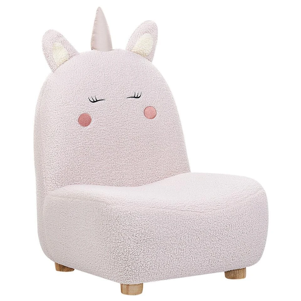 LULEA - Kinderstoel - Roze - Nepbont 7 LULEA - Kinderstoel - Roze - Nepbont - Afbeelding 5