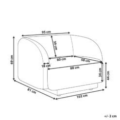 SKJANES - Fauteuil - Lichtbeige - Polyester -Meubelpromotie 3ad4a425df8748ef98ec9e68af26d239