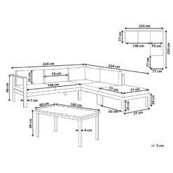 MESSINA - Loungeset Voor 5 - Zwart/Wit - Aluminium 16 MESSINA - Loungeset Voor 5 - Zwart/Wit - Aluminium -Meubelpromotie 3b44aa8b7a044c1babf508559867fe1e