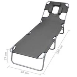 VidaXL - Ligbed - Grijs - Stof -Meubelpromotie 3b87538bb8a146a8b48d141206252996
