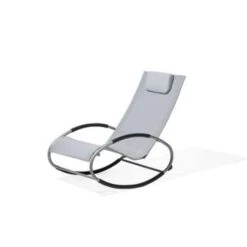 Beliani Tuinligstoel CAMPO - Grijs Polyester, Pvc -Meubelpromotie 3c138f5a37144451a43a2b40e244ff91