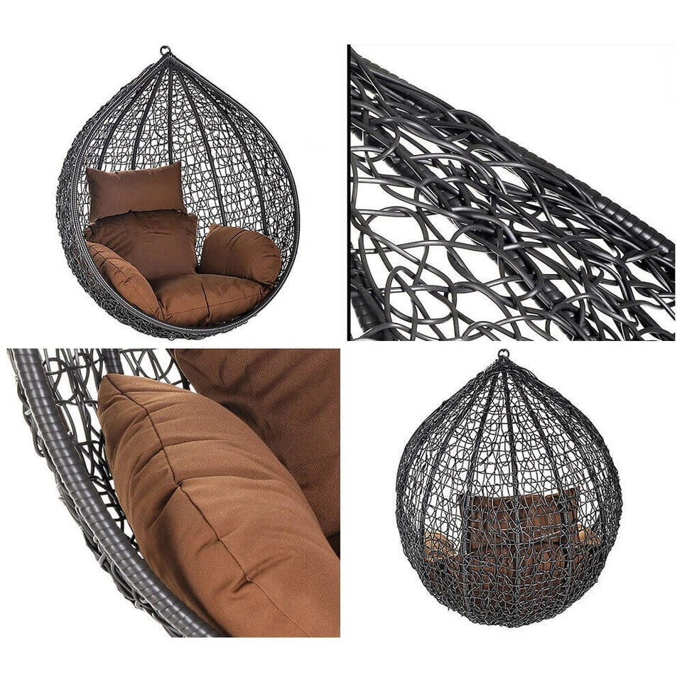 Merkloos HOME DELUXE Hangstoel CIELO Bruin Mand + Kussen 11 Merkloos HOME DELUXE Hangstoel CIELO Bruin Mand + Kussen - Afbeelding 9