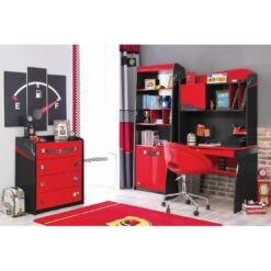 Cilek Champion Racer - Autobureau - Jongenskamer - 68x107x175 Cm - Rood -Meubelpromotie 3d013c02154a4a0eba46f18700502ebd