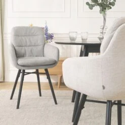 Nolon Nena-Mia Eetkamerstoel Grijs - Armleuning - Zwarte Houten Poten 18 Nolon Nena-Mia Eetkamerstoel Grijs - Armleuning - Zwarte Houten Poten -Meubelpromotie 3d17798af0bf478398c57ba455dfc15a