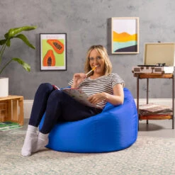 Veeva Klassieke Zitzak - Zitzak Buiten - Blauw -Meubelpromotie 3d3905ae5b3a4c14b3c7742b447aeef5