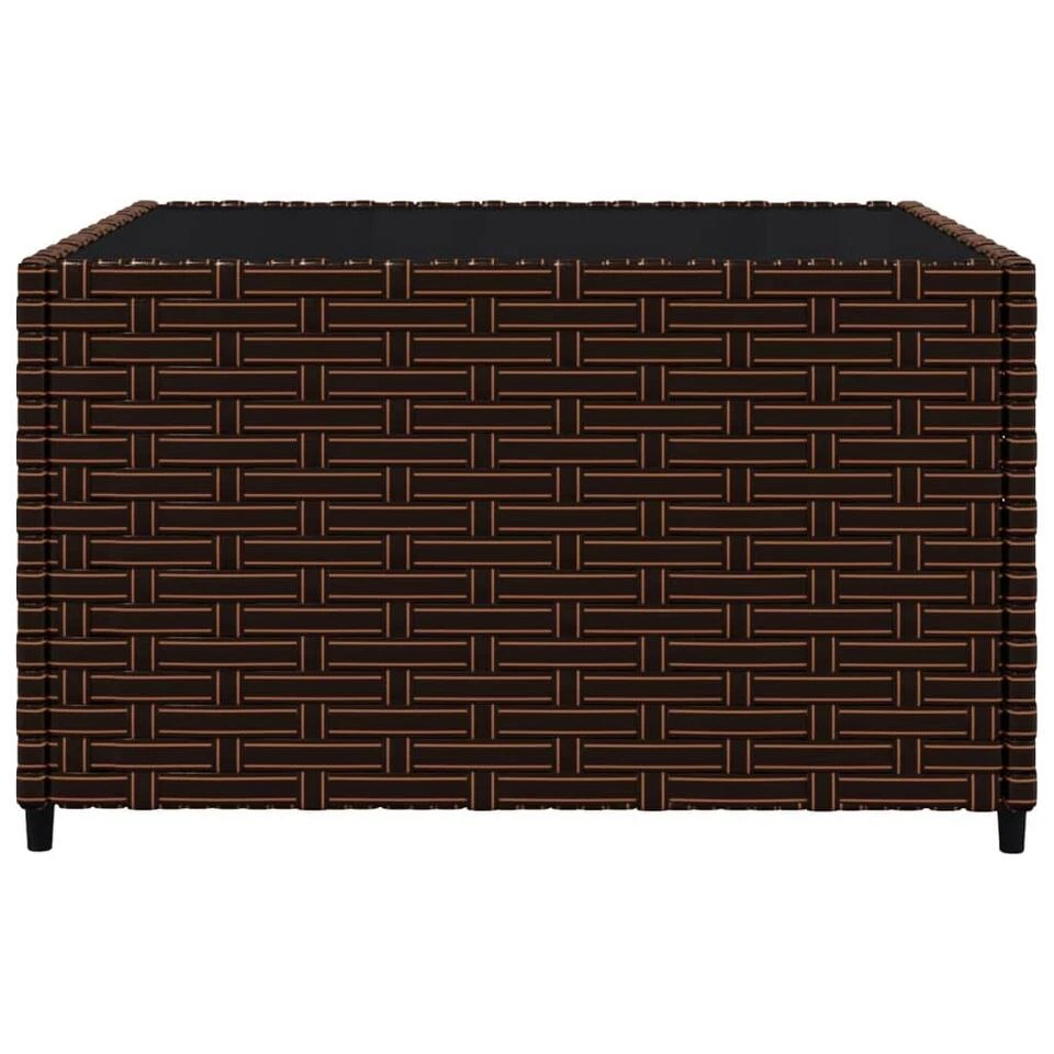 VidaXL - Loungeset - Bruin - Poly Rattan - 3 Stuks - Met Kussens 10 VidaXL - Loungeset - Bruin - Poly Rattan - 3 Stuks - Met Kussens - Afbeelding 8