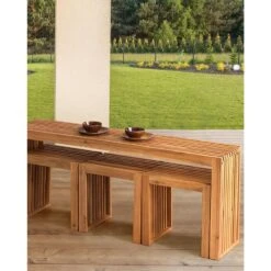 BELLANO - Tuinkrukjes Set Van 3 - Lichthout - Acaciahout -Meubelpromotie 3dc48c8e9f7f418c84b012d63a50a689