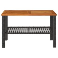 VidaXL - Loungetafel - Weerbestendig - Zwart - Poly Rattan En Hout - 70x38x42 Cm 14 VidaXL - Loungetafel - Weerbestendig - Zwart - Poly Rattan En Hout - 70x38x42 Cm -Meubelpromotie 3e1a273b21ec452db6293db74dfb8ade