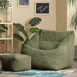 Icon Zitzak En Poef Morgan - Corduroy Zitzak - Saliegroen -Meubelpromotie 3e3f0bc3f5b9446fb1d9c4ac8d6a9a71