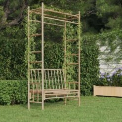 VidaXL - Tuinbank - Bruin - Bamboe - 116 Cm - Met Pergola 9 VidaXL - Tuinbank - Bruin - Bamboe - 116 Cm - Met Pergola -Meubelpromotie 3e6ccf39a5ae48c6ac20b3be341ad5d5