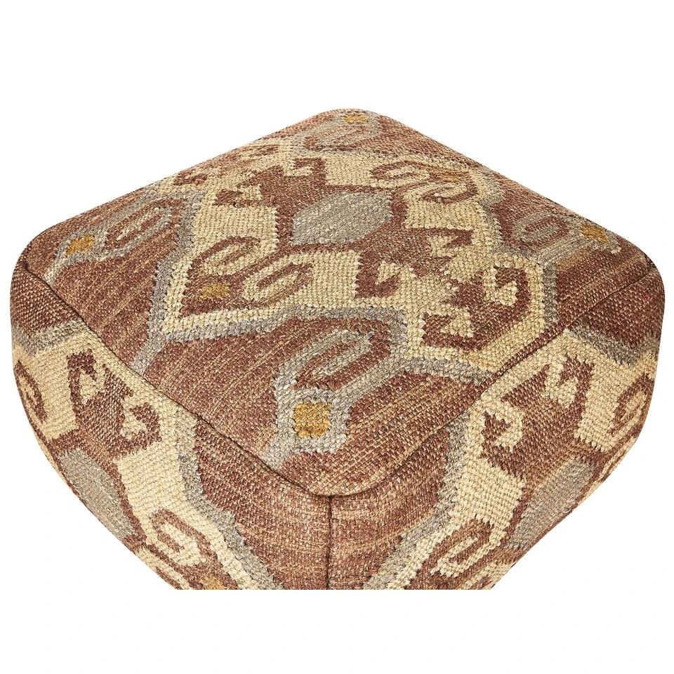 Beliani Poef URPAD - Rood Jute 6 Beliani Poef URPAD - Rood Jute - Afbeelding 4