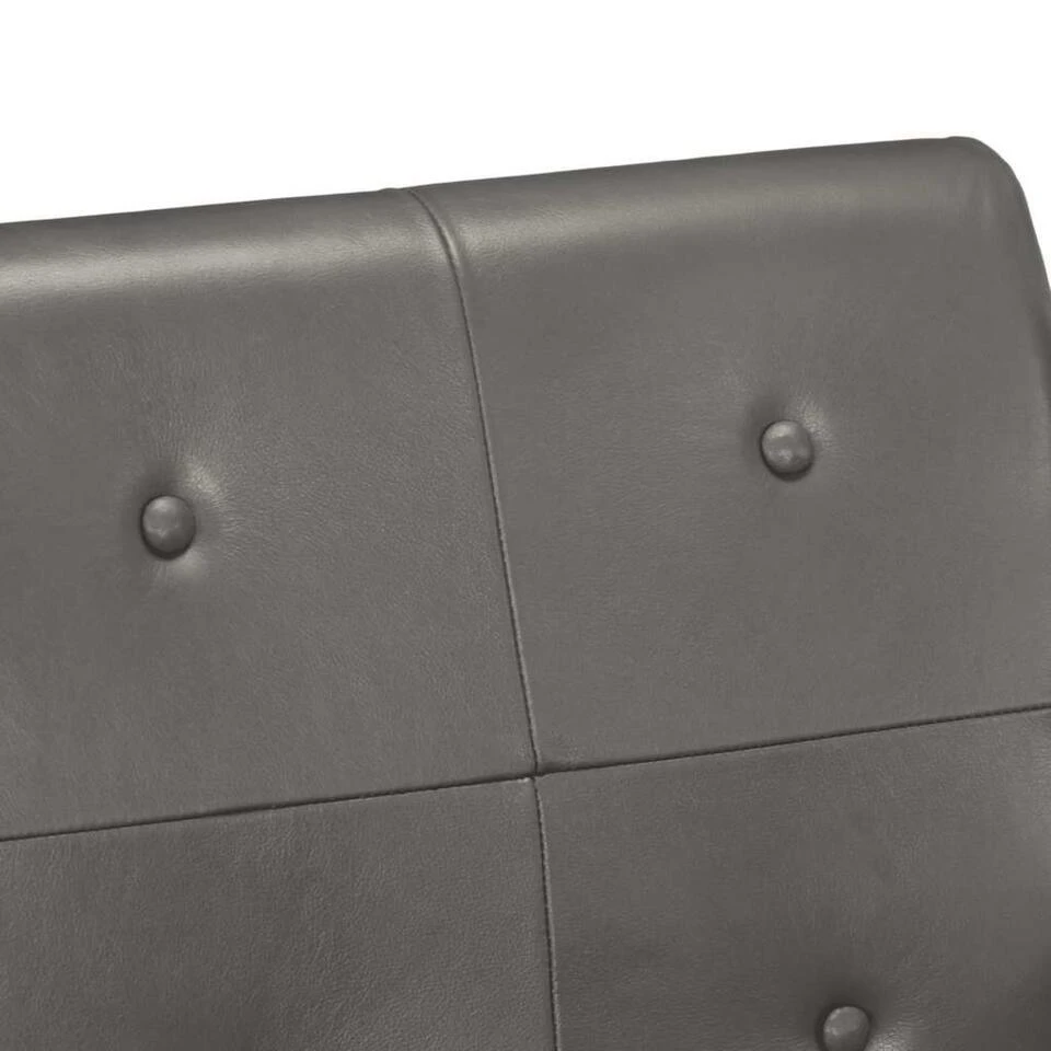 VidaXL - Fauteuils - Grijs - Leer 8 VidaXL - Fauteuils - Grijs - Leer - Afbeelding 6