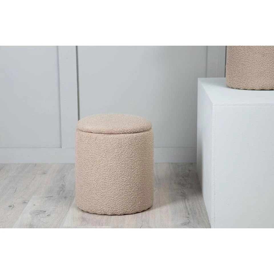 Svea - Zara Poef - Teddy - Beige 4 Svea - Zara Poef - Teddy - Beige - Afbeelding 2