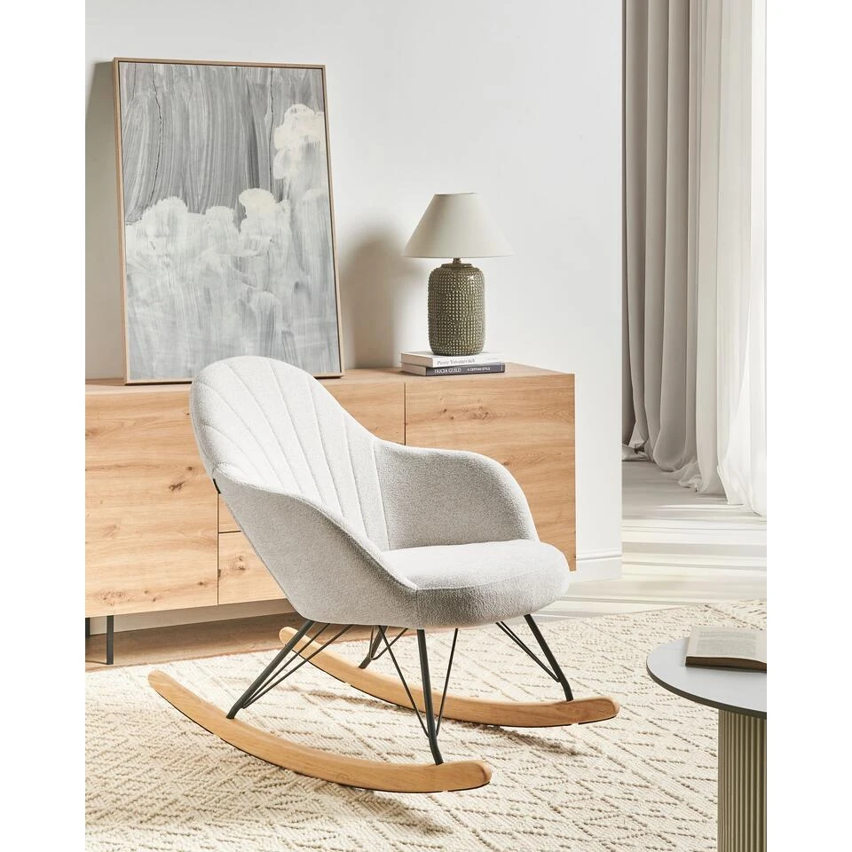 SKALE - Schommelstoel - Wit - Polyester 4 SKALE - Schommelstoel - Wit - Polyester - Afbeelding 2