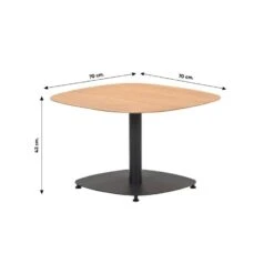 Leon Bijzettafel - Aluminium - Carbon Black -light Teak Look-50x50 Cm -Meubelpromotie 412d4110122e4e68b921c32b304a566f