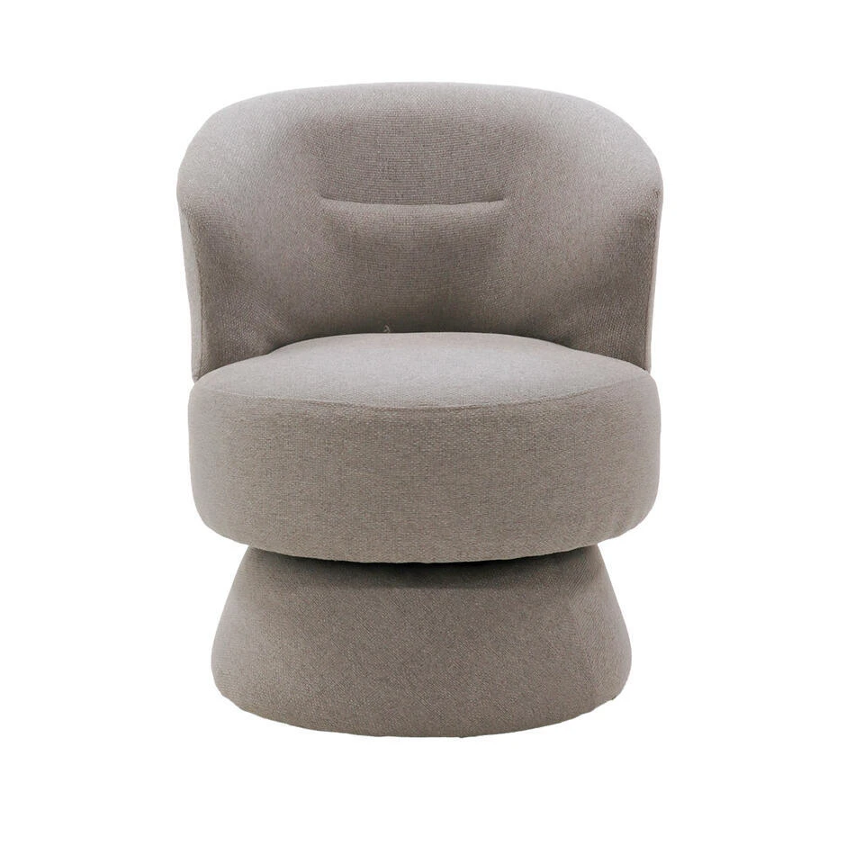 Draaifauteuil Taupe Stof - 65x64x79cm - Zithoogte 45cm - Moïse 5 Draaifauteuil Taupe Stof - 65x64x79cm - Zithoogte 45cm - Moïse - Afbeelding 3