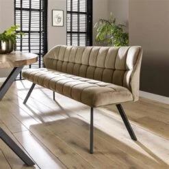 Eetkamerbank Lino Velvet Stof Champagne 180 Cm Geblokt 8 Eetkamerbank Lino Velvet Stof Champagne 180 Cm Geblokt -Meubelpromotie 4201d49e97884c7e90414b60ca179608