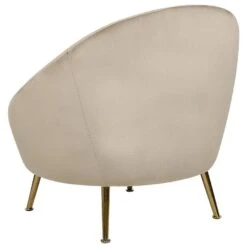 LANGA - Fauteuil - Taupe - Fluweel -Meubelpromotie 434f58cc767c462aaa9414237d12ffbb