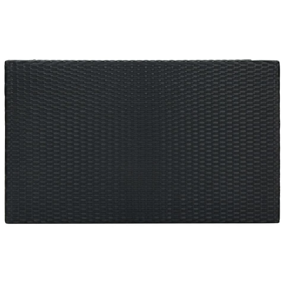 VidaXL - Tuinset - Zwart - Poly Rattan 10 VidaXL - Tuinset - Zwart - Poly Rattan - Afbeelding 8