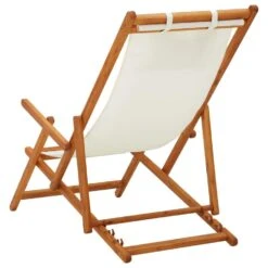 VidaXL Strandstoel Inklapbaar Massief Eucalyptushout En Stof Crème 8 VidaXL Strandstoel Inklapbaar Massief Eucalyptushout En Stof Crème -Meubelpromotie 453ab6aafaca4c6eb483059a8035bd39