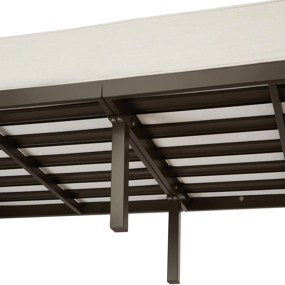 Tectake - Tuin-loungebank Comosa, 3-zits, XXL Kussens, Bruin / Beige 9 Tectake - Tuin-loungebank Comosa, 3-zits, XXL Kussens, Bruin / Beige - Afbeelding 7