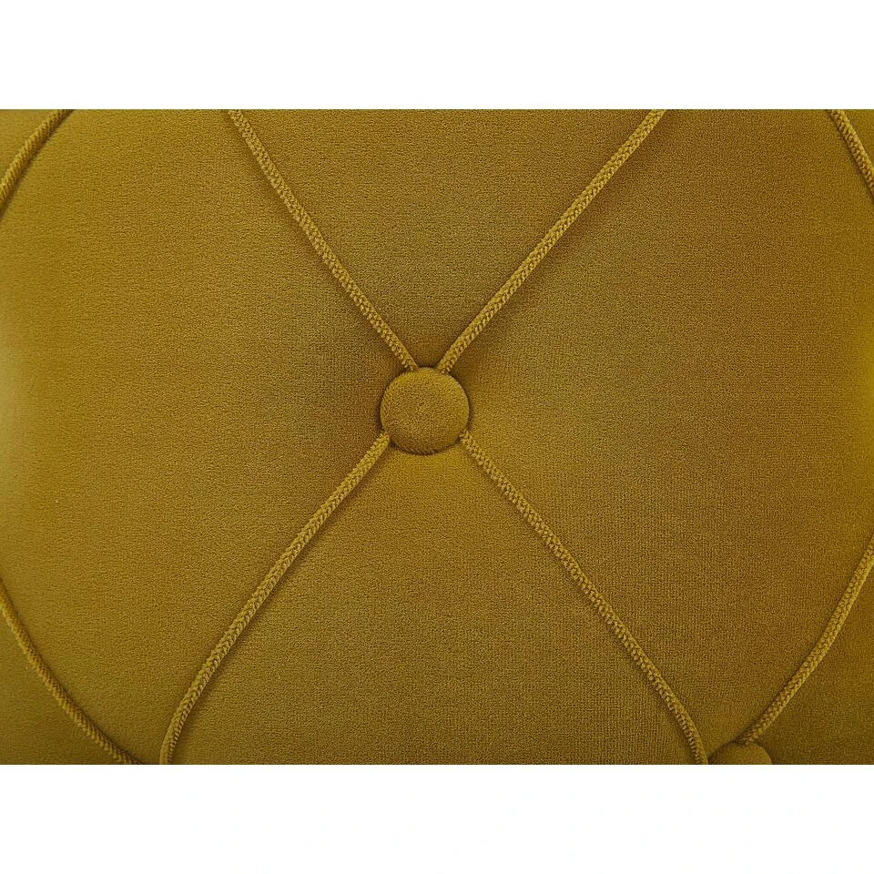 PUEBLO - Poef - Geel - 40/33 Cm - Fluweel 10 PUEBLO - Poef - Geel - 40/33 Cm - Fluweel - Afbeelding 8