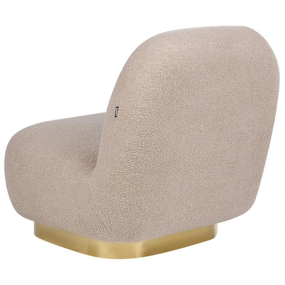 LOVIISA - Fauteuil - Beige - Polyester 9 LOVIISA - Fauteuil - Beige - Polyester - Afbeelding 7