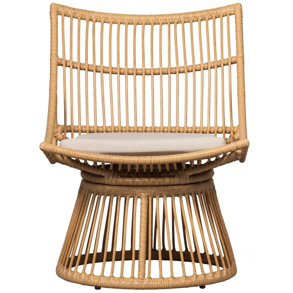 WOOOD Fauteuil Alatna - Wicker - Naturel - 80x64x53 6 WOOOD Fauteuil Alatna - Wicker - Naturel - 80x64x53 - Afbeelding 4