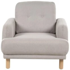 TUVE - Fauteuil - Taupe - Polyester -Meubelpromotie 480563b079c8415a9a93667e9f3bee32