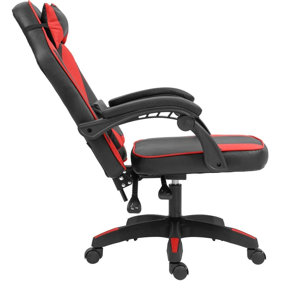 CLP Bureaustoel Orkney Zwart Frame - Kunststof - Zwart/rood 8 CLP Bureaustoel Orkney Zwart Frame - Kunststof - Zwart/rood - Afbeelding 6