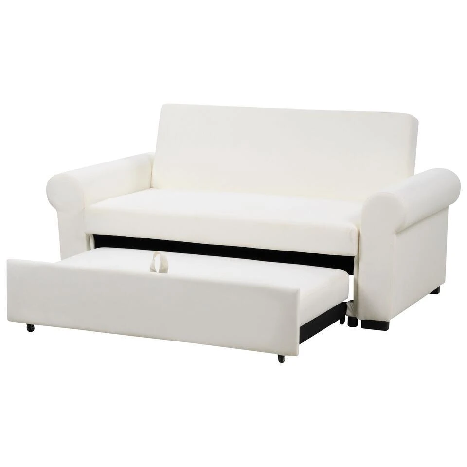 SILDA - Slaapbank - Crème - Polyester 9 SILDA - Slaapbank - Crème - Polyester - Afbeelding 7