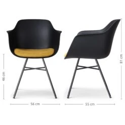 Nolon Noa-Liz Eetkamerstoel Zwart - Okergeel Kussen - Zwarte Poten 15 Nolon Noa-Liz Eetkamerstoel Zwart - Okergeel Kussen - Zwarte Poten -Meubelpromotie 48ceb65bac65473bb0eaf9f9dfcdc7b7