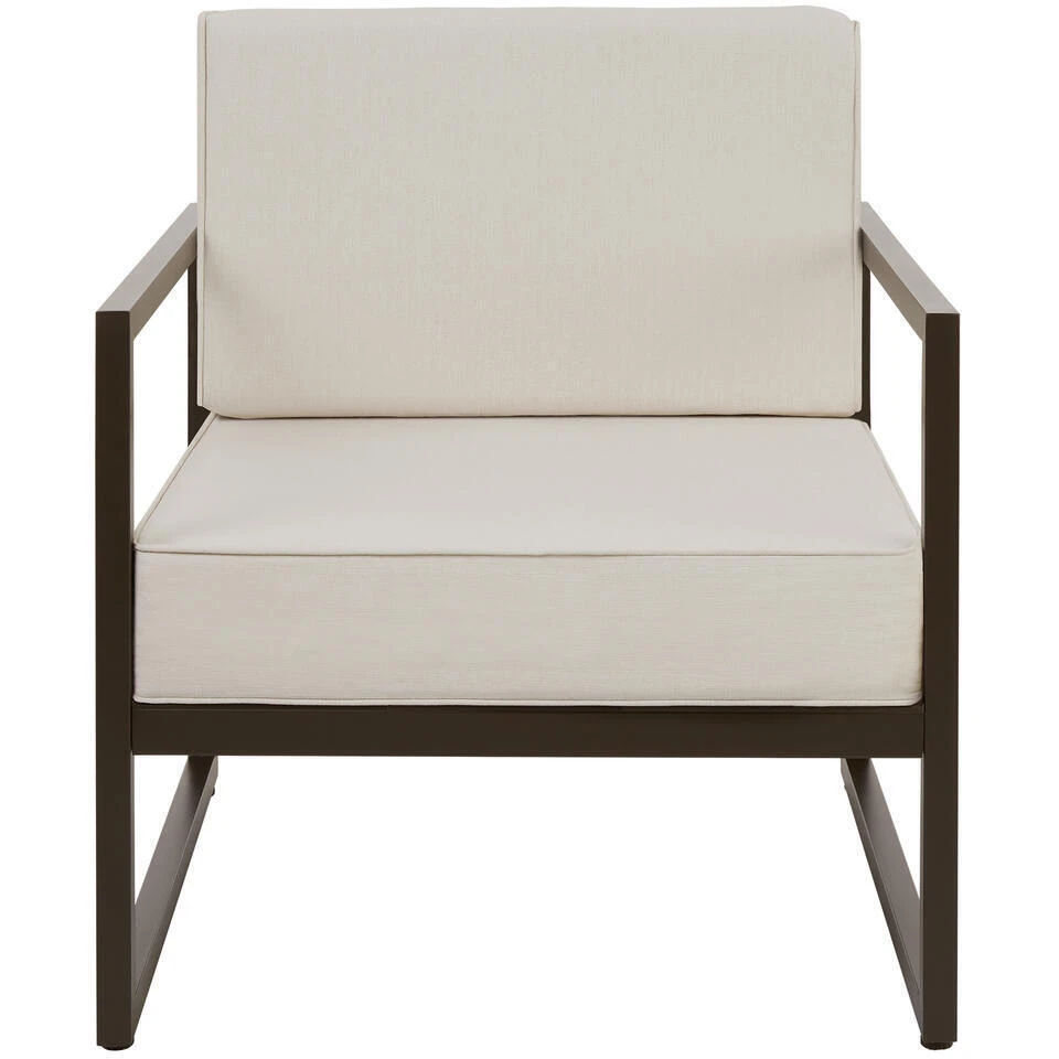 Tectake - Tuin-loungefauteuil Comosa, XXL-kussens, Bruin / Beige 6 Tectake - Tuin-loungefauteuil Comosa, XXL-kussens, Bruin / Beige - Afbeelding 4