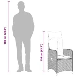 VidaXL - Tuinstoel Verstelbaar Met Kussens - Zwart - Poly Rattan 21 VidaXL - Tuinstoel Verstelbaar Met Kussens - Zwart - Poly Rattan -Meubelpromotie 4a8158875a434cee9e38a017dc50a464