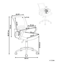 SOLID - Bureaustoel - Grijs - Polyester -Meubelpromotie 4dafa993a5964ecda18581ec2aa2faa8