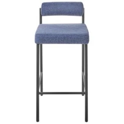 AMAYA - Barkruk Set Van 2 - Blauw - Polyester -Meubelpromotie 4db2694a8d064ef29bb4541c2d37cee7