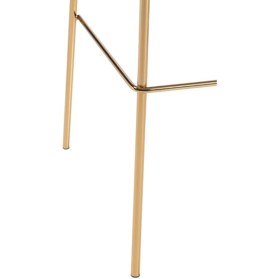 CLP Barkruk Hoover Goud Frame - Fluweel - Zwart 8 CLP Barkruk Hoover Goud Frame - Fluweel - Zwart - Afbeelding 6