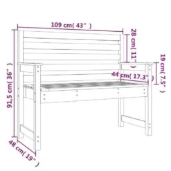 VidaXL - Tuinbank - Honingbruin - Grenenhout - 109 X 48 X 91.5 Cm -Meubelpromotie 4ed1b3fd448a4646babe5b0b79154943