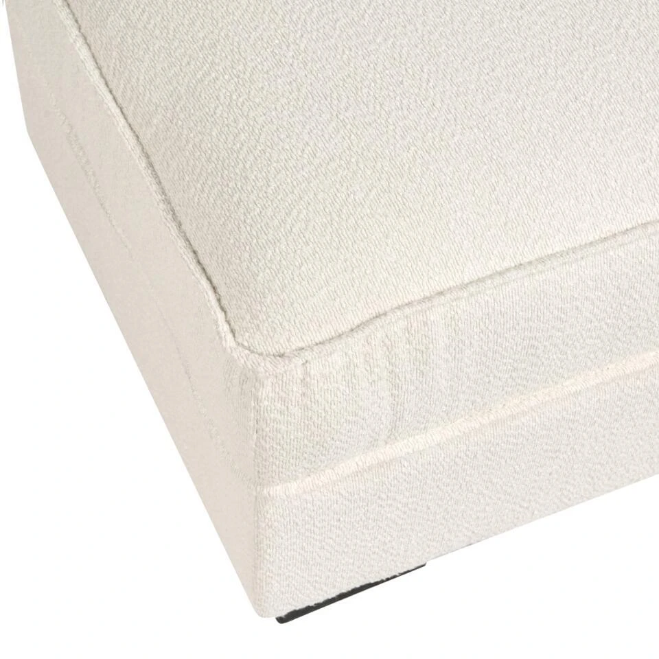 KOLDING - Ottomaan - Lichtbeige - Bouclé 12 KOLDING - Ottomaan - Lichtbeige - Bouclé - Afbeelding 10