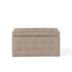 MICHIGAN - Ottomaan - Bruin - Fluweel -Meubelpromotie 4fb0b568d2d341d1885efea9c1c5bed7