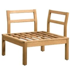 Hoekfauteuil Orleàns - Eucalyptushout - 78x78x65 Cm