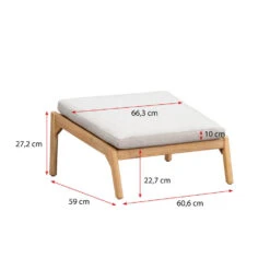 Voetenbankje Jura - Acacia Grijs -Meubelpromotie 50153065 9096