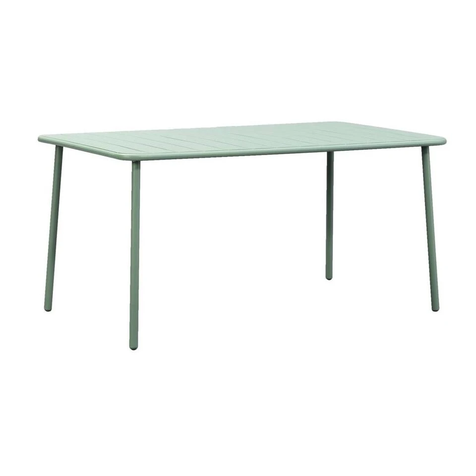 Tuintafel Vence - Metaal Lichtgroen - 72x150x90 Cm 3 Tuintafel Vence - Metaal Lichtgroen - 72x150x90 Cm