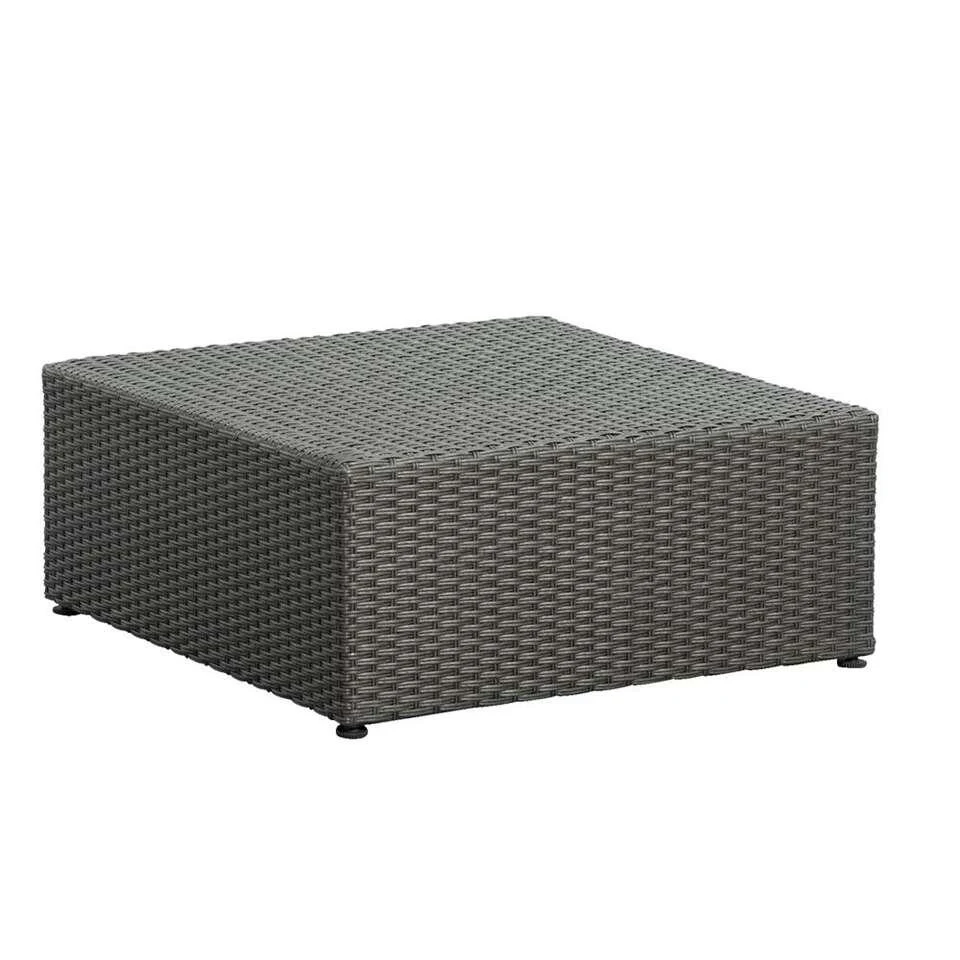 Le Sud Tafel/hocker Dordogne - Antraciet - 72x72x30 Cm 3 Le Sud Tafel/hocker Dordogne - Antraciet - 72x72x30 Cm